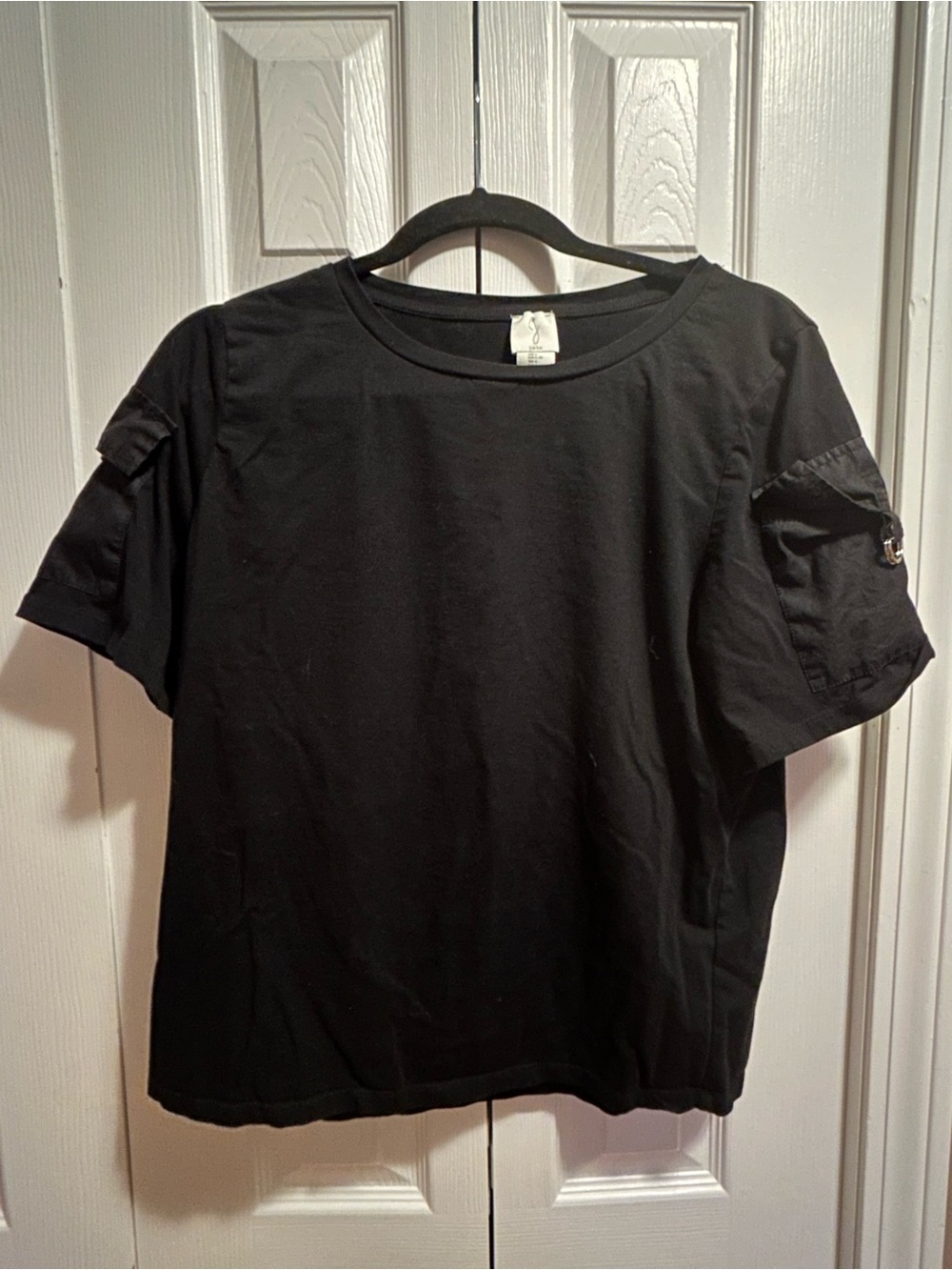 Joie Black Short-Sleeve Utility Pocket T-Shirt